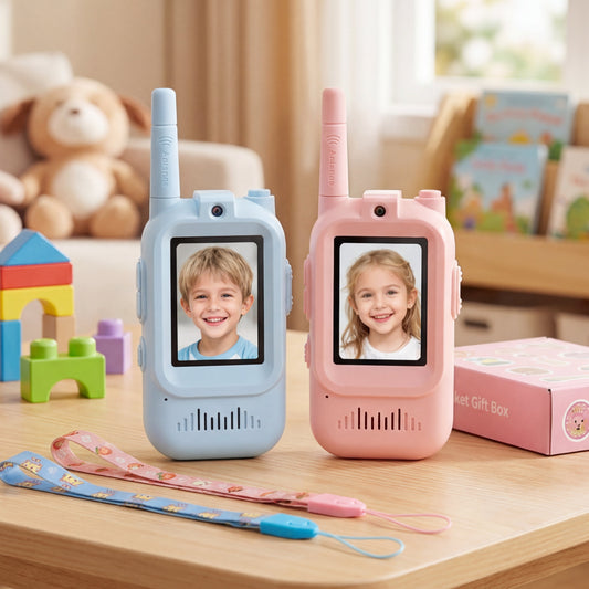 2PCS Kids Video Walkie Talkie 2" HD Screen USB-C Rechargeable One-Click HD Call Intercom Children Boys Girls Birthday Gifts